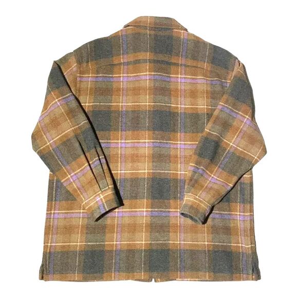 Lauren Ralph Lauren 100% Lambswool Plaid Zip Up Jacket Women’s Petite Me… - Picture 4 of 14